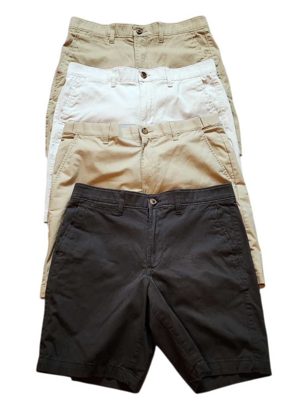 Bundle of 4 Croft & Barrow and Sonoma Flat Front Chino Shorts Men's Size 34